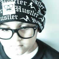 Hustler Beanie Hat Monochrome Limited Edition - Thumbnail 1