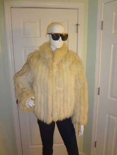 Vintage saga fox fur coat size l