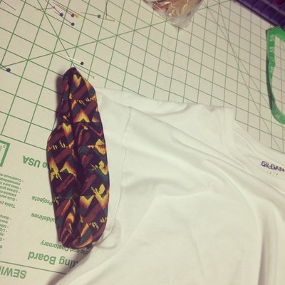 Custom t-shirt fabric cuffs