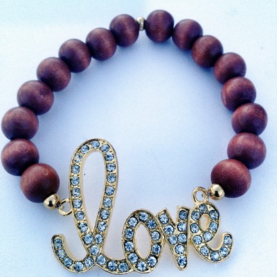 Dark wood - big love bracelet