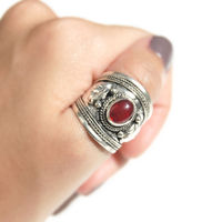 Red Agate Ring - Thumbnail 2