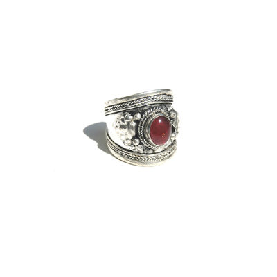 Red agate ring