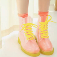 Fashion Sweet transparent crystal jelly rubber boots - Thumbnail 2