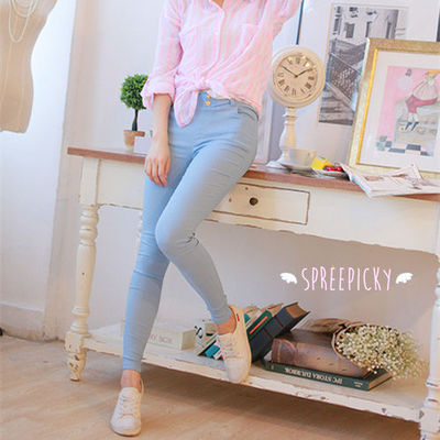 Kawaii Candy Color Elastic Legging Pants Free Ship SP141388