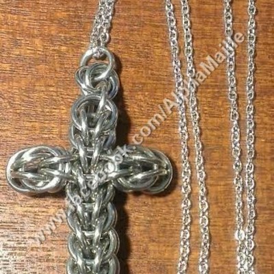 Handmade chainmail cross - Thumbnail 5
