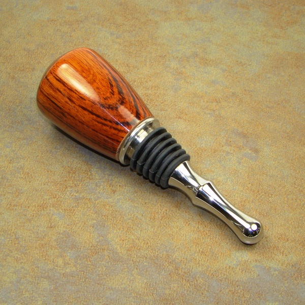 Rosewood Stainless Steel Bottle Stopper