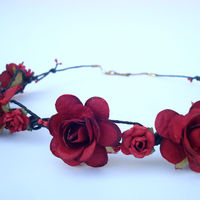 Ox Blood floral crown ♥ - Thumbnail 1