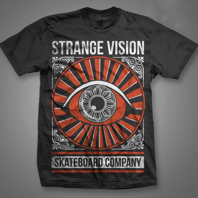 Eye mandala white/orange