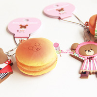 *Rare* Bears' School Squishy French Bread Loaf in a Food Bag w/ Jackie (Licensed) - Thumbnail 2