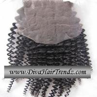 12" Brazilian Remy Kinky Curly Closure - Thumbnail 1