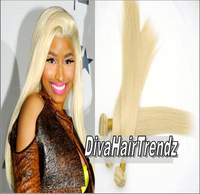 14", 16" & 18" peruvian platinum blonde straight hair [3 bundles]