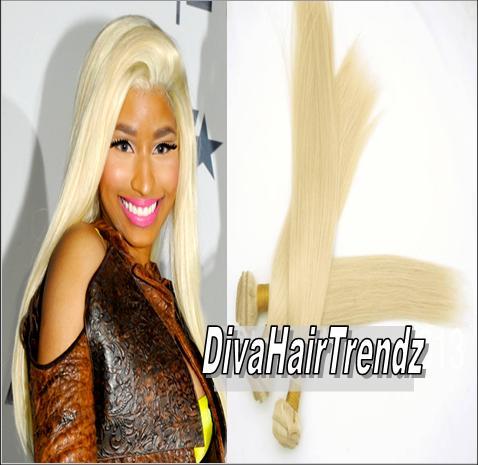 14", 16" & 18" Peruvian Platinum Blonde Straight Hair [3 BUNDLES]
