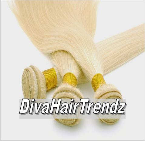 18", 18" & 18" Brazilian Platinum Blonde Straight Hair [3 BUNDLES]