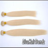18", 18" & 18" Brazilian Platinum Blonde Straight Hair [3 BUNDLES] - Thumbnail 2