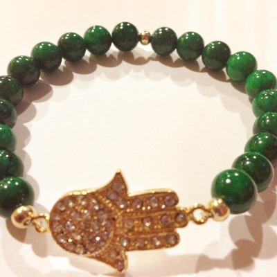 Hamsa hand green