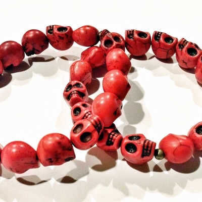 Red skull bracelet