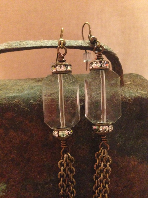 Vintage Tassel Crystal Earrings