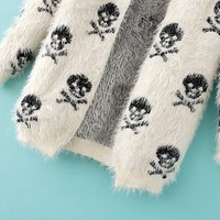 Skull mohair cardigan sweater  - Thumbnail 3