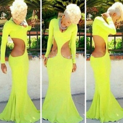 Neon long sleeved gown