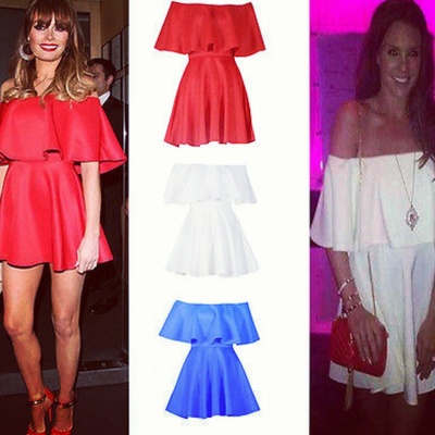 Off the shoulder cocktail dress