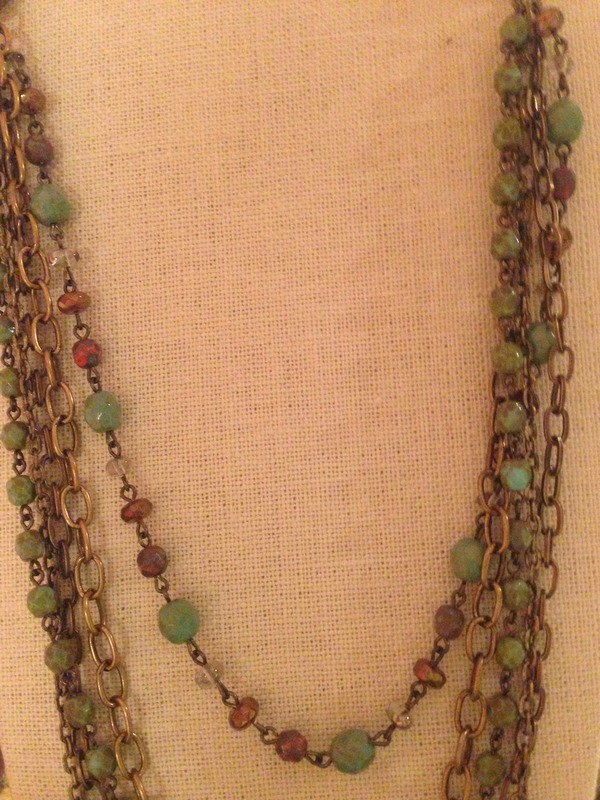 Gorgeous long Beaded Suede Necklace