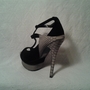 Strappy Sandal Heel- Black and Grey-3