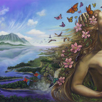 Gnosis Small Fantasy Art Goddess fairy elf  Print  wall art home decor - Thumbnail 1