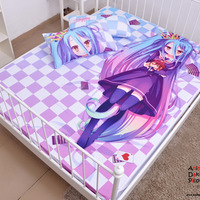 Brand New Shiro - No Game No Life Japanese Anime Bed Blanket 1 - Thumbnail 1