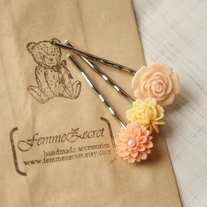 spring. hair pin collection. set of 3