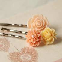 spring. hair pin collection. set of 3