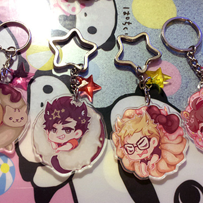 Haikyuu!! donut key rings