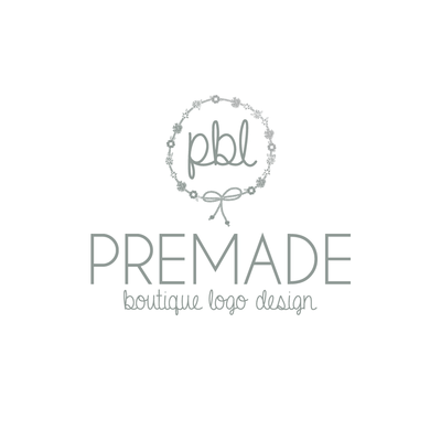 Premade logo - hand drawn flower wrap pl140
