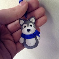 Wolf Ornament handmade and customize - Thumbnail 1