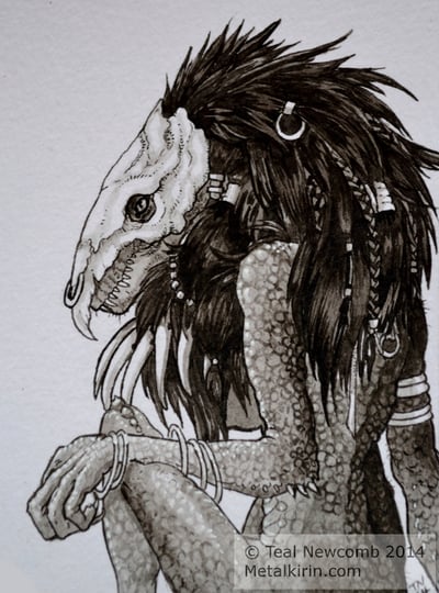 Original ACEO Sketch card: Mask