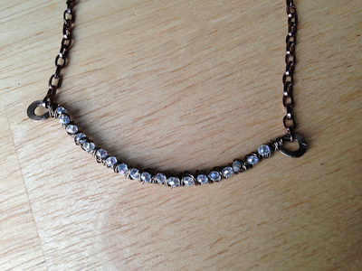 Earthy-brown bib necklace