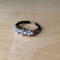 Earthy-brown delicate ring
