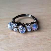Earthy-brown sparkle ring