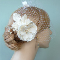 Ivory Hair Bloom Vintage Inspired - Style # SF205 : Luxe in Bloom - Thumbnail 4