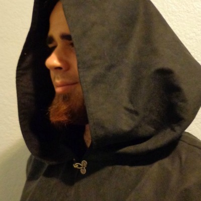 Black traveling hood