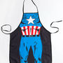 Funny DC Comics CAPTAIN AMERICA Super Hero Apron Home Kitchen & BBQ Party - Thumbnail 1
