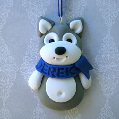 Wolf Ornament handmade and customize