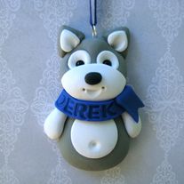 Wolf Ornament handmade and customize