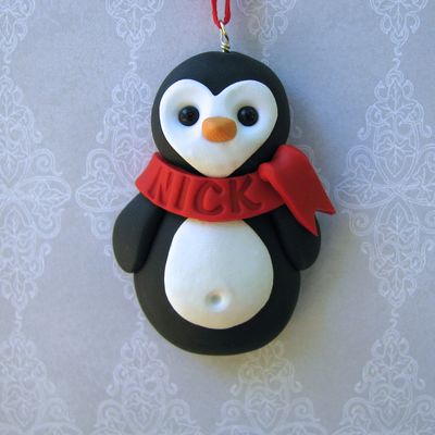 Penguin Ornament handmade and customize