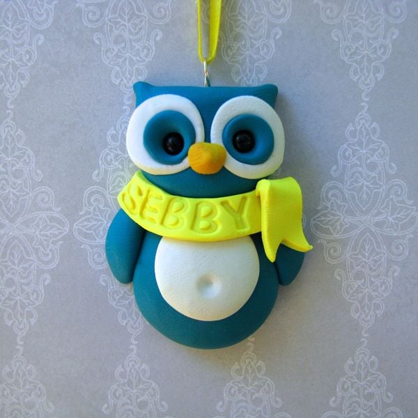 Owl Ornament handmade and customize