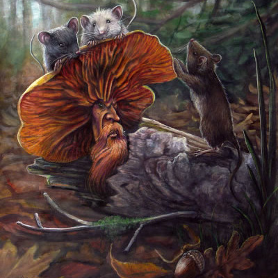 No recourse giclee whimsical fantasy art print illustration mouse