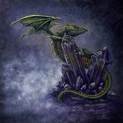 "teldryn" dragon small art  print 