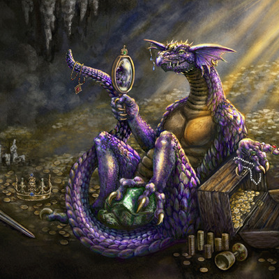 What a pretty me! dragon small art print cute whimsical illustration 