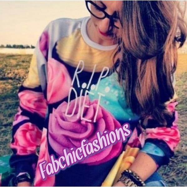 Cupcake Sweatshirt RIP Diet