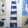 Marine Style Light House Whale Key West Design 180 x 200 cm Polyester Shower Curtain Set - Thumbnail 2