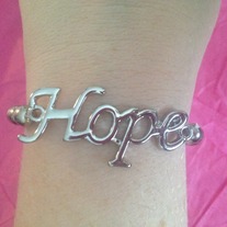 Scripted Hope Bracelet in Silver